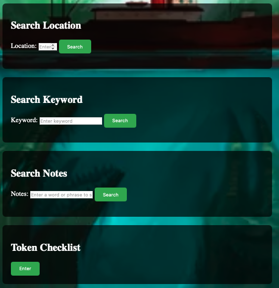 Board game log screenshot
